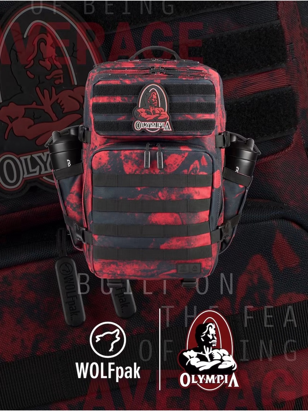 Olympia WOLFpak Tactical Backpack in Red & Black